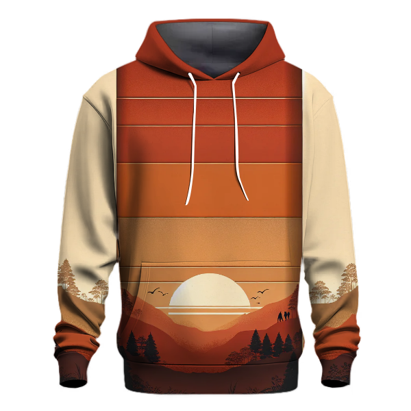 Burnt Orange Dusk Gradient Hoodie