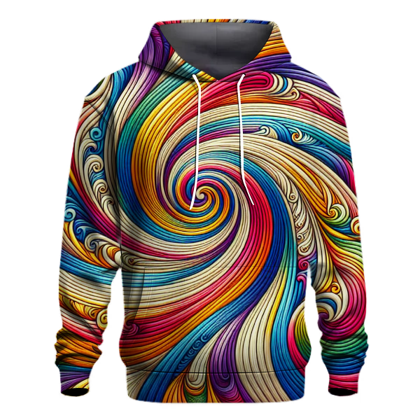 Rainbow Spiral Swirls Hoodie