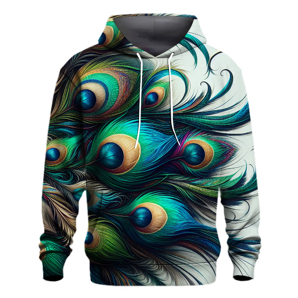 Peacock Feather Tie-dye Design Hoodie