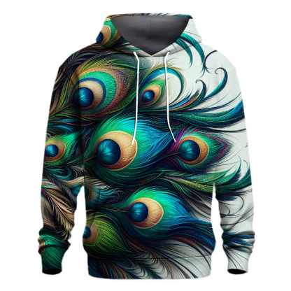 Peacock Feather Tie-dye Design Hoodie