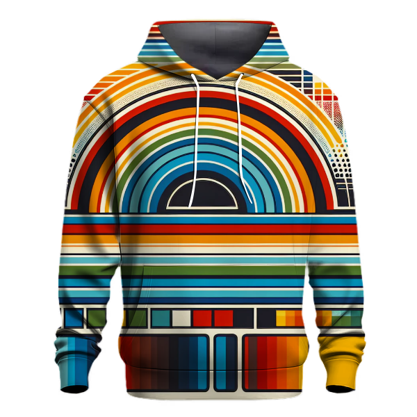 Retro Striped Rainbow Hoodie