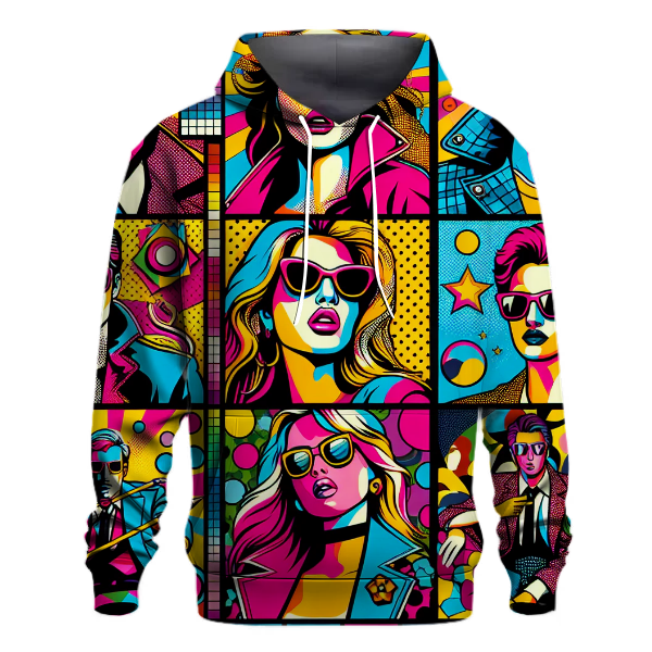 Neon Pop Art Portraits Hoodie