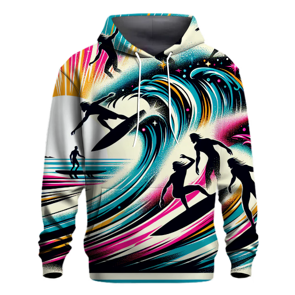 Cosmic Neon Surf Hoodie