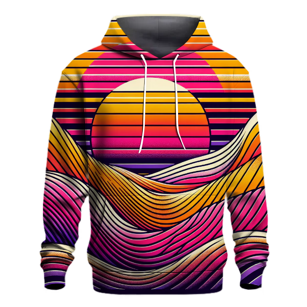 Vibrant Sunset Stripes Hoodie