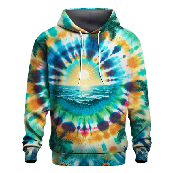 Breezy Tropical Tie-dye Design Hoodie
