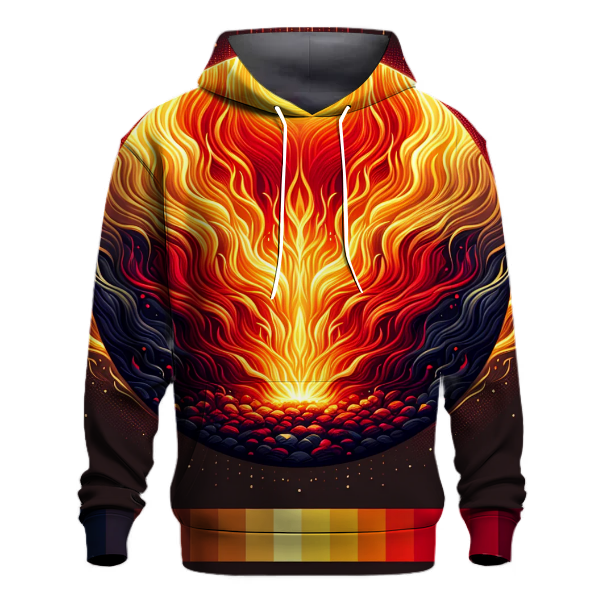 Golden Ember Blaze Hoodie