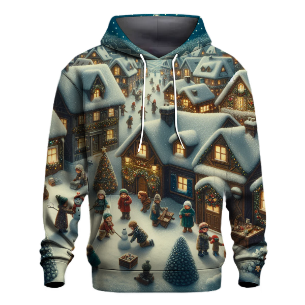 Vintage Christmas Card Art Hoodie