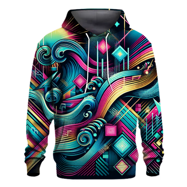Neon Wave Fusion Hoodie