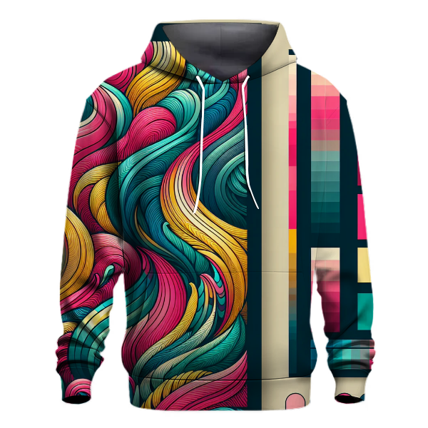 Colorful Cascade Waves Hoodie