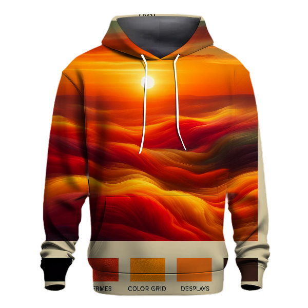 Blazing Sunset Waves Hoodie