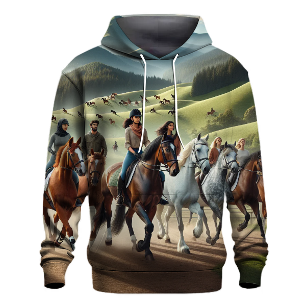 Charming Equestrian Elegance Hoodie
