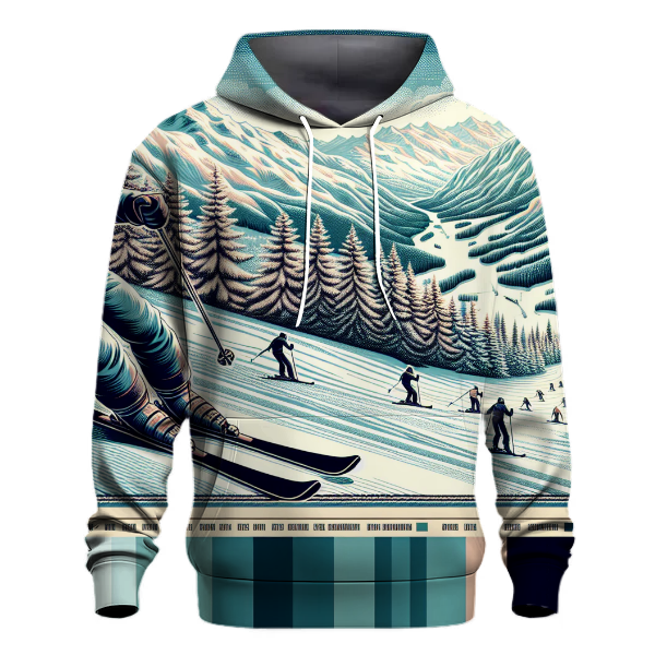 Skiing Snowfall Hoodie