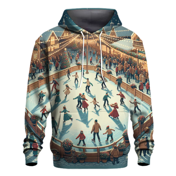 Christmas Village Skating Rink Hoodie