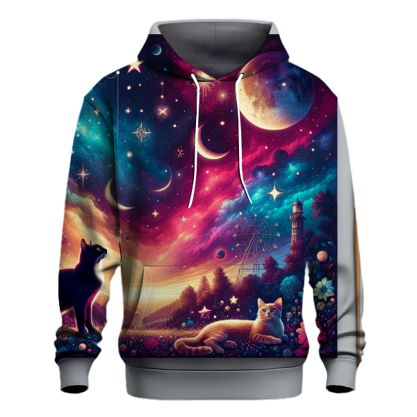 Celestial Feline Dream Hoodie