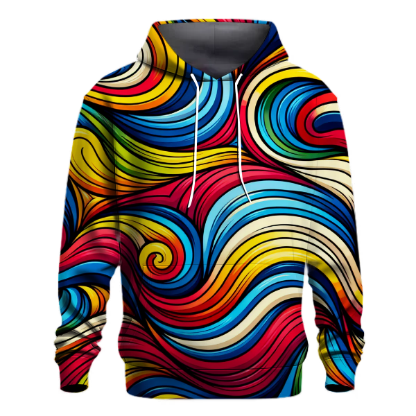 Rainbow Wave Harmony Hoodie