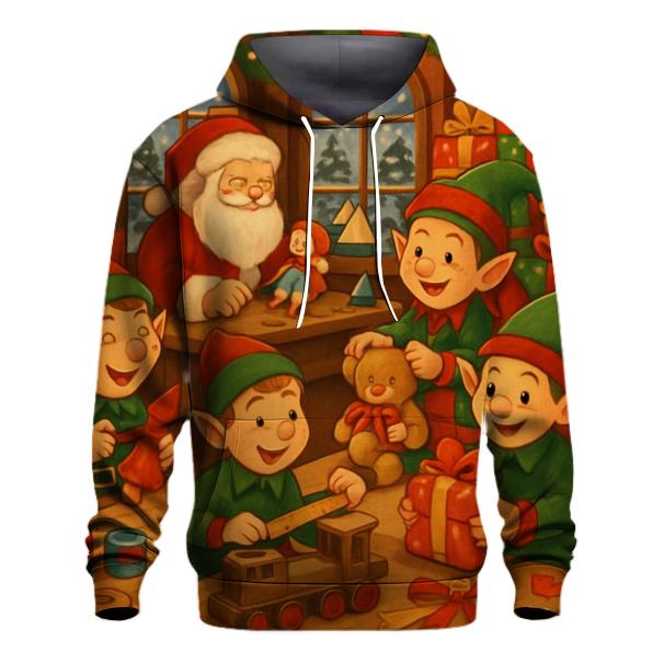 Santa's Workshop with Elves Hoodie