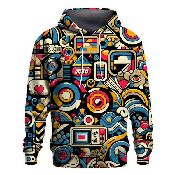 Vintage Pop Mosaic Hoodie