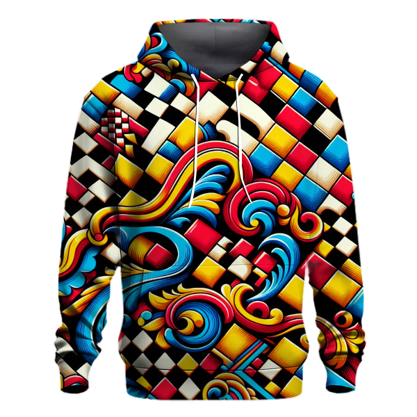 Funky 80s Checkerboard Hoodie