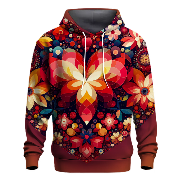 Flower Power Heart Hoodie