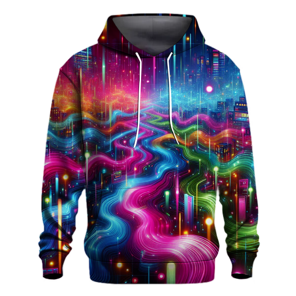 Neon Light Burst Hoodie