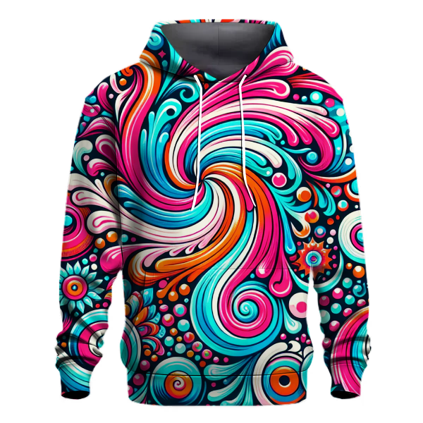 Peace and Love Tie-Dye Design Hoodie