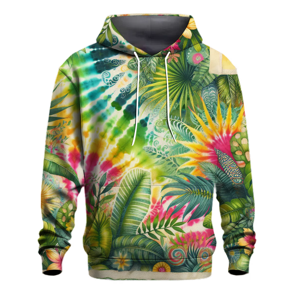 Lush Tropical Paradise Tie-Dye Hoodie