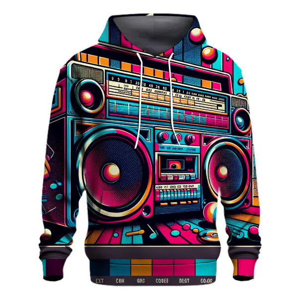 Vintage Boombox Delight Hoodie
