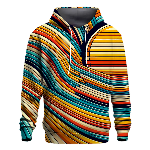 Colorful Retro Stripes Hoodie