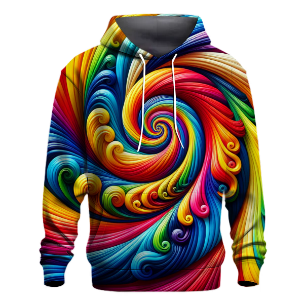 Funky Rainbow Spirals Hoodie