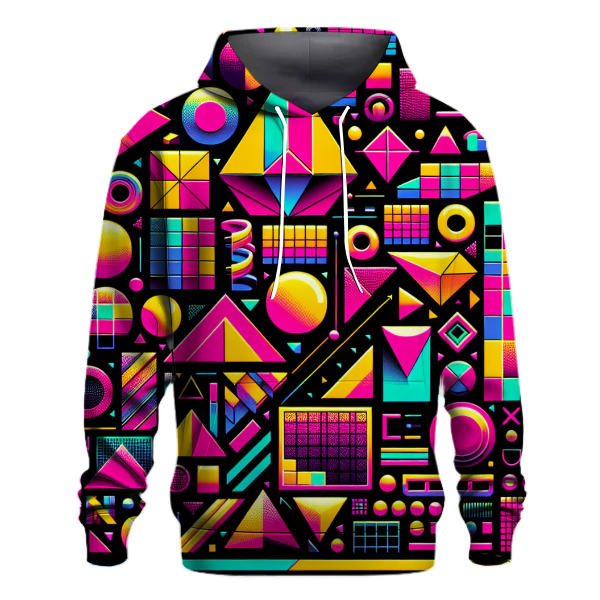Neon Geometric Harmony Hoodie