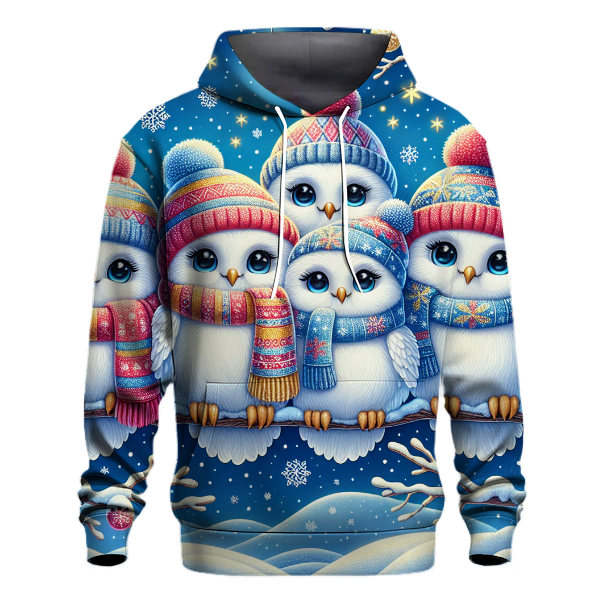 Snowy Night Owls Hoodie