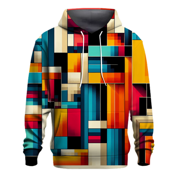 Color Block Retro Hoodie