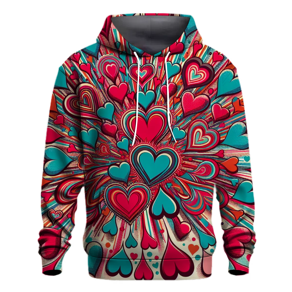 Lively Heart Patterns Hoodie