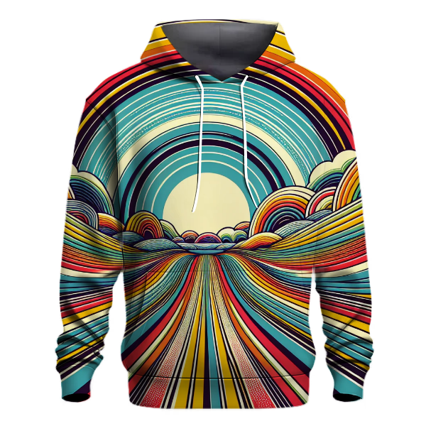 Bright Retro Rainbows Hoodie