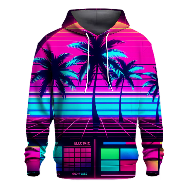 Retro Neon Palms Hoodie