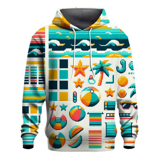 Pixelated Summer Fun Hoodie