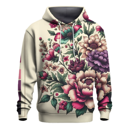 Classic 70s Floral Canvas Hoodie