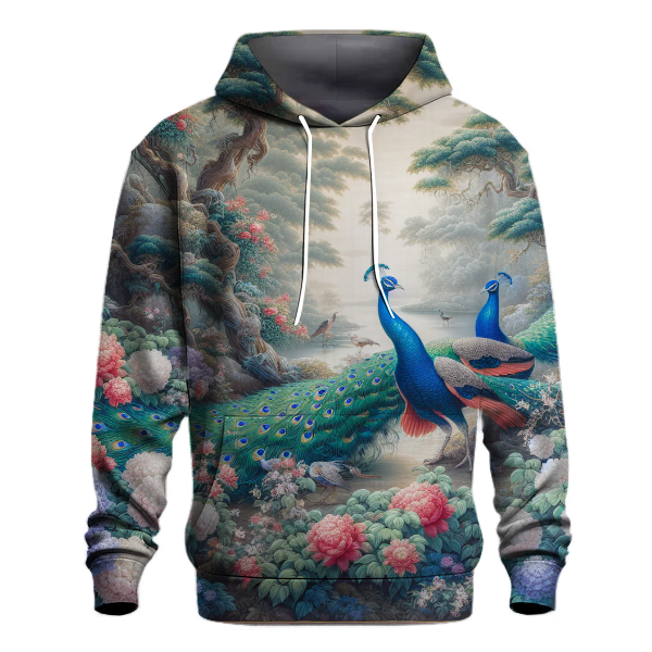 Regal Peacocks in Bloom Hoodie