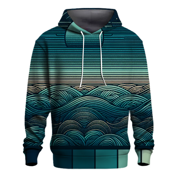 Ocean Wave Gradient Design Hoodie