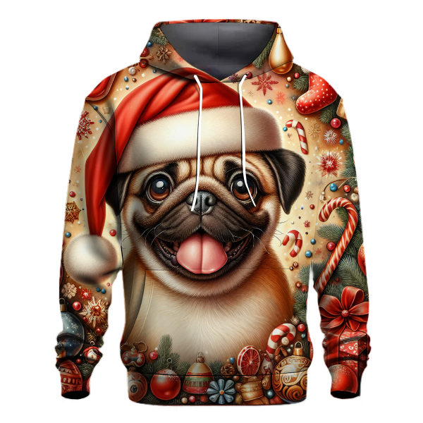 Merry Pugmas Design Hoodie