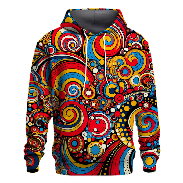 Playful Spirals and Dots Hoodie