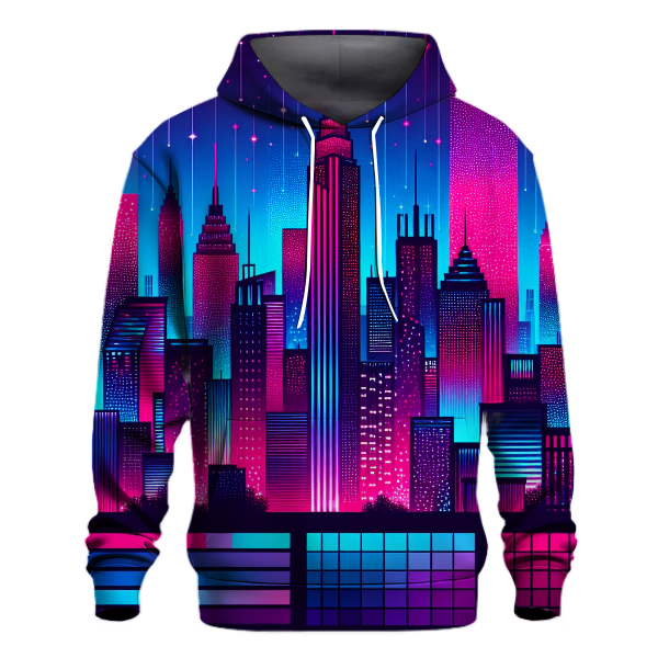 Neon Cityscape Drift Hoodie