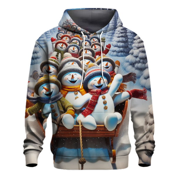 Jolly Snowmen Sleigh Ride Hoodie