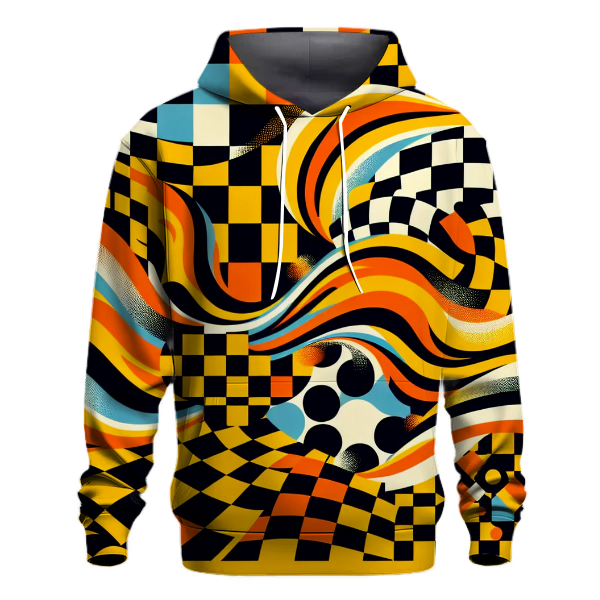 Retro Checkerboard Fun Hoodie