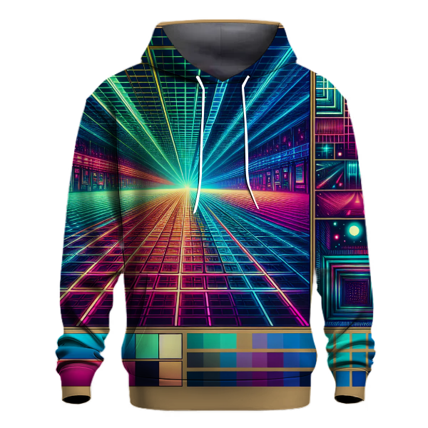 Futuristic Retro Grid Hoodie