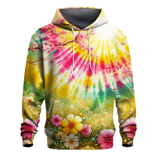 Sunny Meadow Tie-dye Design Hoodie