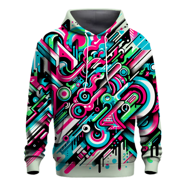 Neon Splash Graffiti Hoodie