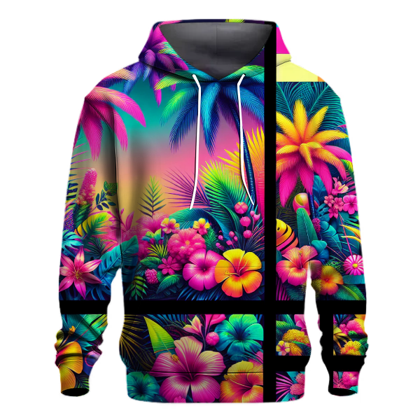Neon Tropical Escape Hoodie