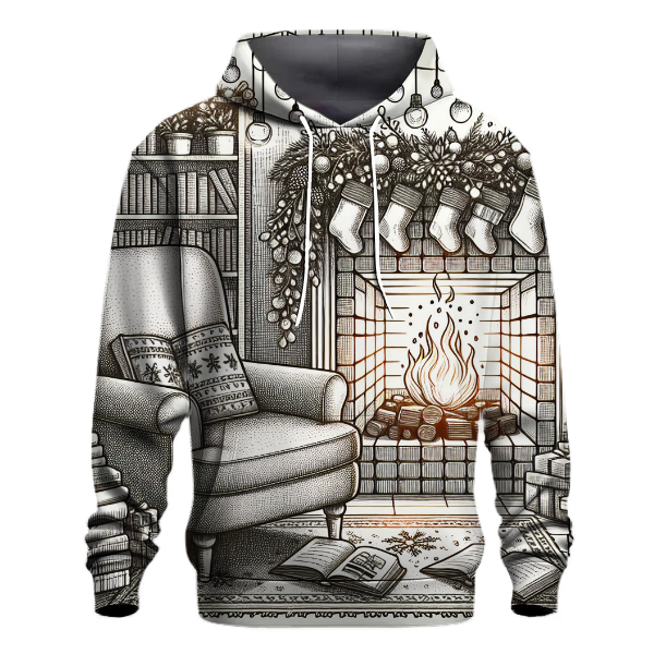 Cozy Christmas Reading Nook Hoodie