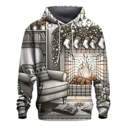 Cozy Christmas Reading Nook Hoodie